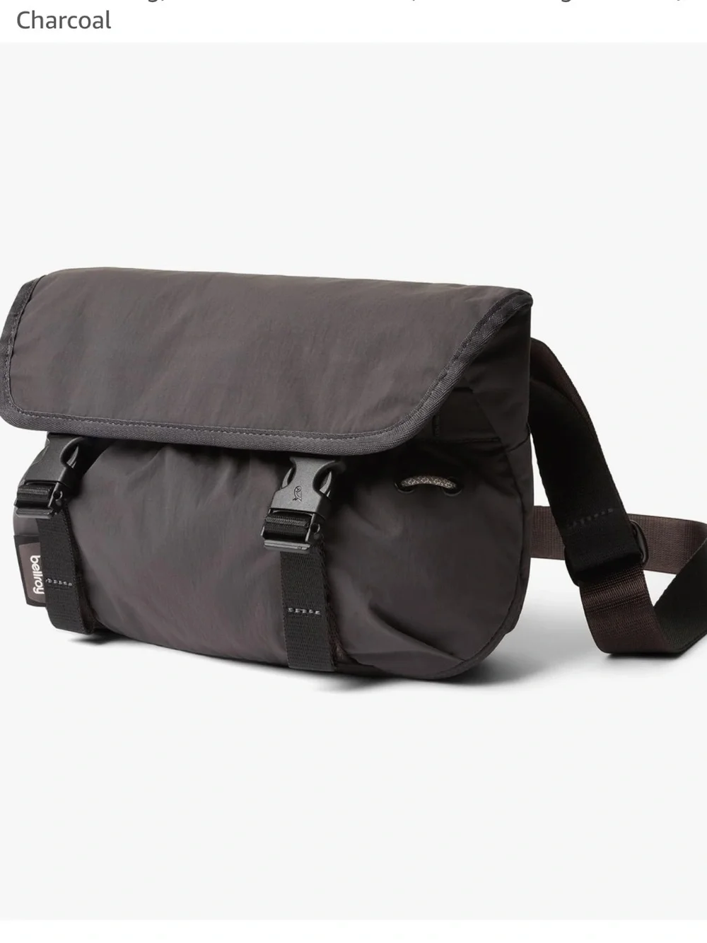 Bellroy Charcoal Mini Messenger with Buckle Closure